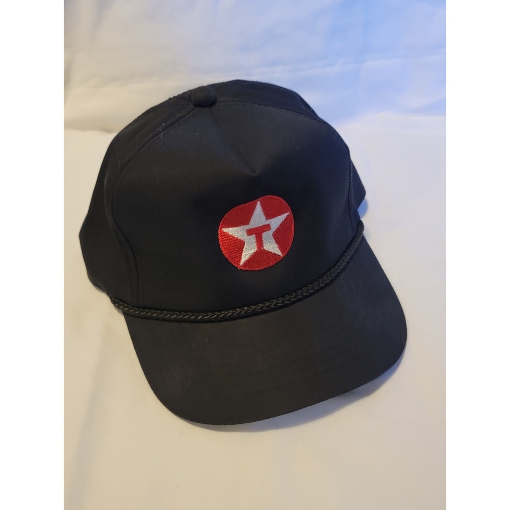 Vintage 90's TEXACO Star Embroidered Logo Trucker Cap Snapback Hat Petroleum Oil